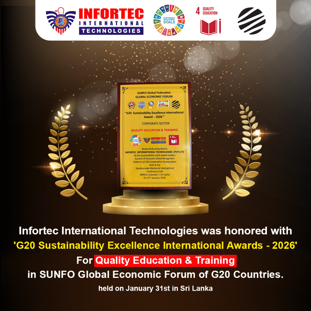Infortec Receives G20 Sustainability Excellence Award